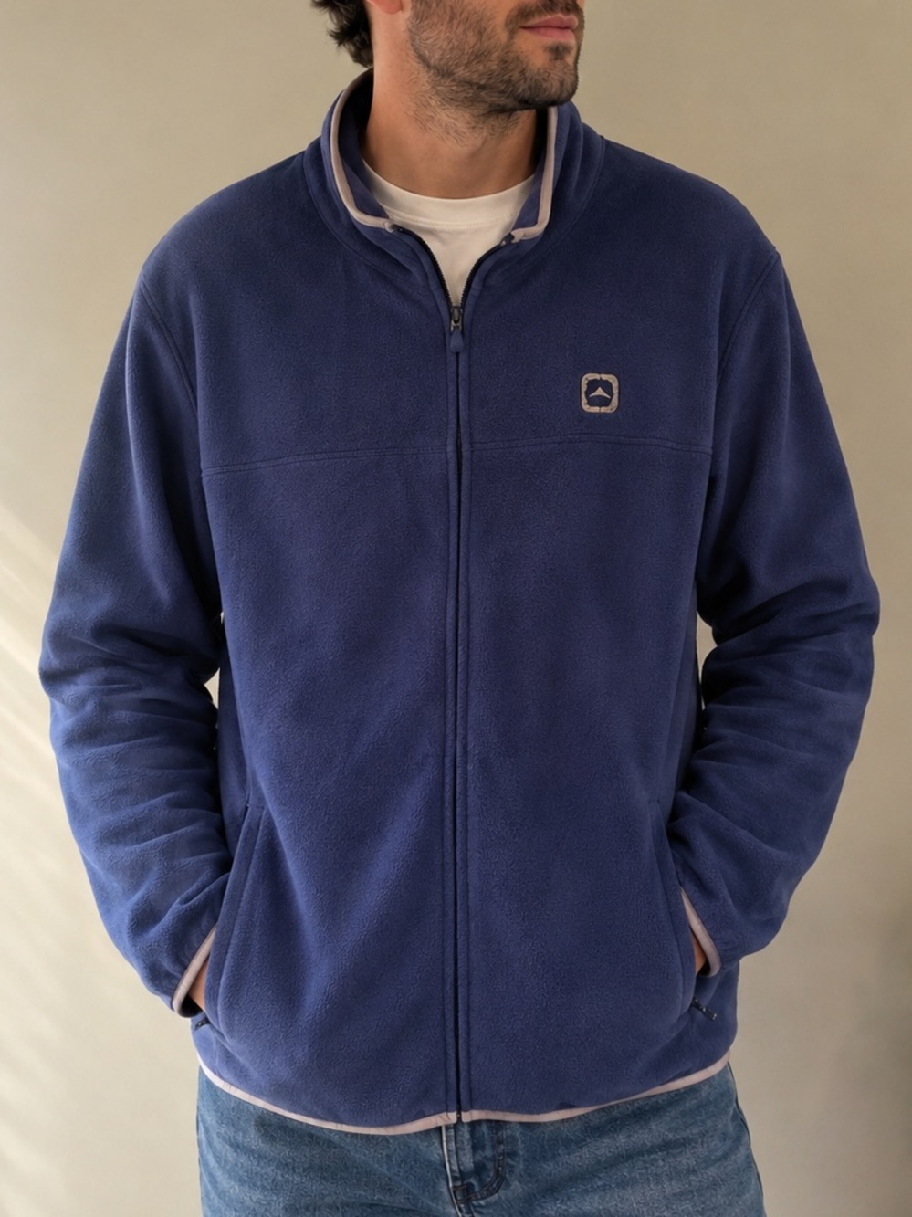 Outbound Men’s XXL Karst Heather Fleece Full Zip Jacket Navy